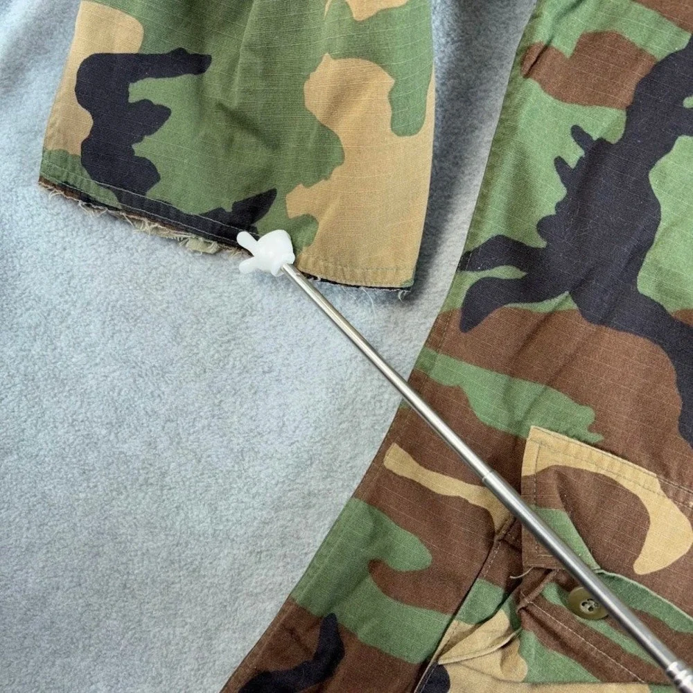 VTG 90s US Navy Seabees Woodland Camo BDU Coat XL Regular NSN 8415-01-390-8555